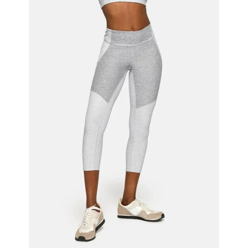 OUTDOOR VOICES Warmup 3/4 Legging Dove/Ash Gray Space Dyed Sz XL - Picture 1 of 8